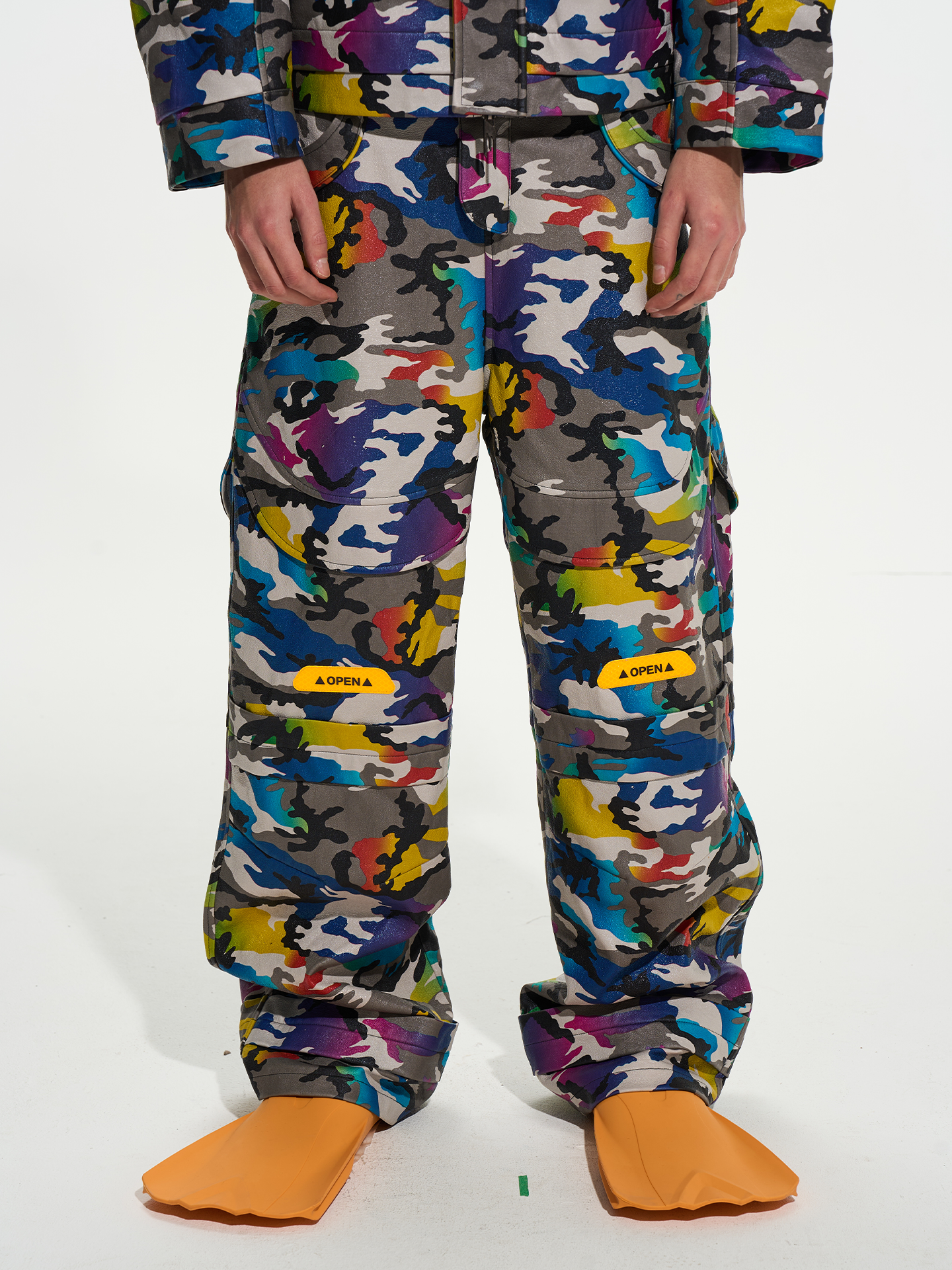 Phantom Camo Leather Pants