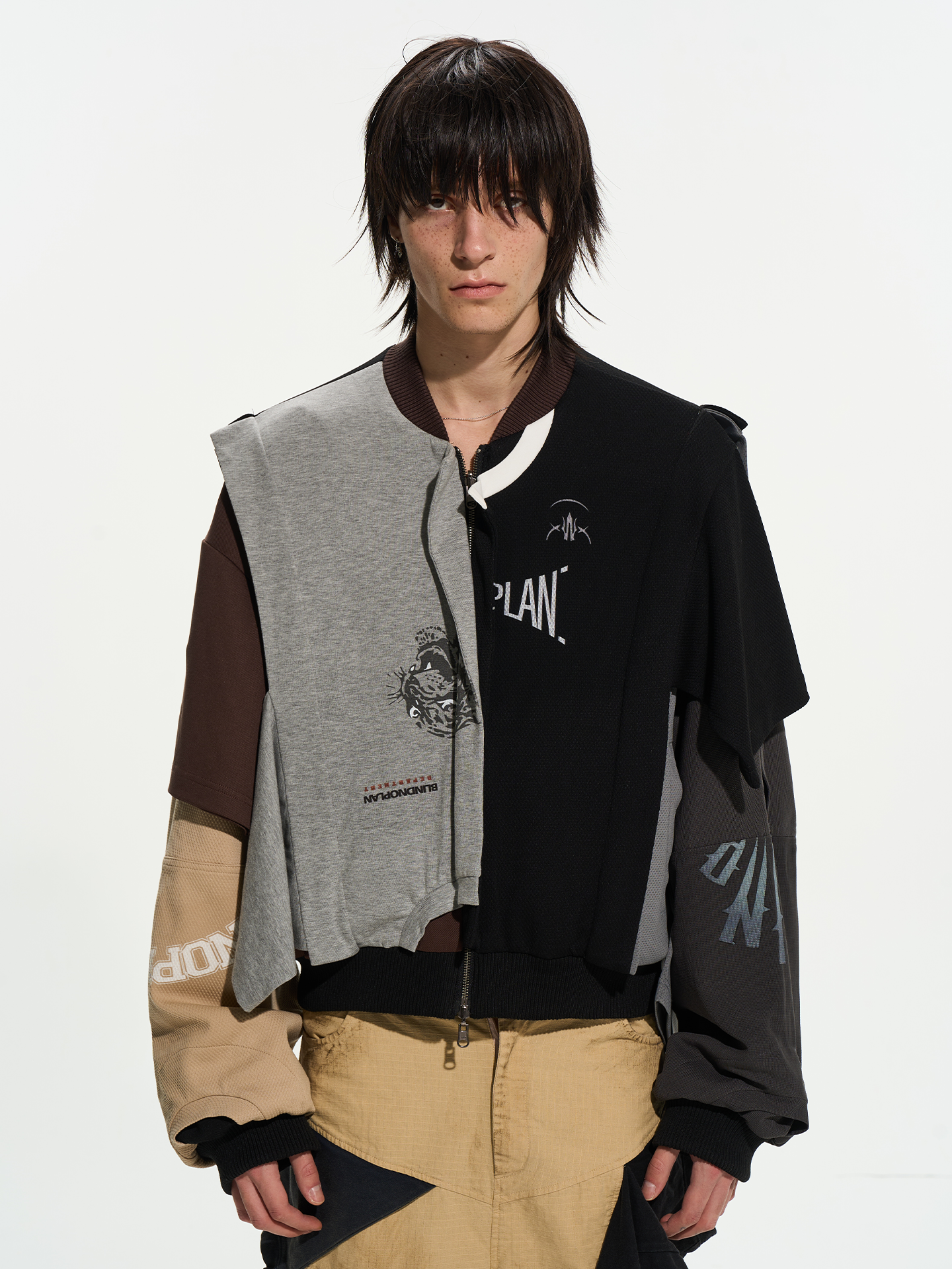 Multi‑Color Patchwork Reversible Jacket