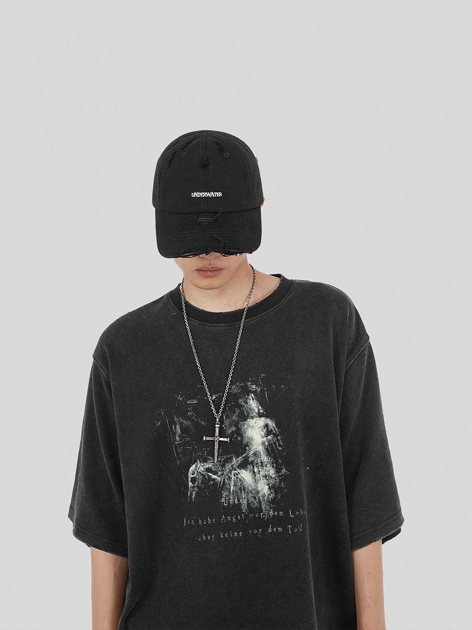 UNDERWATER SS23 RIPPED WASHED CAP
