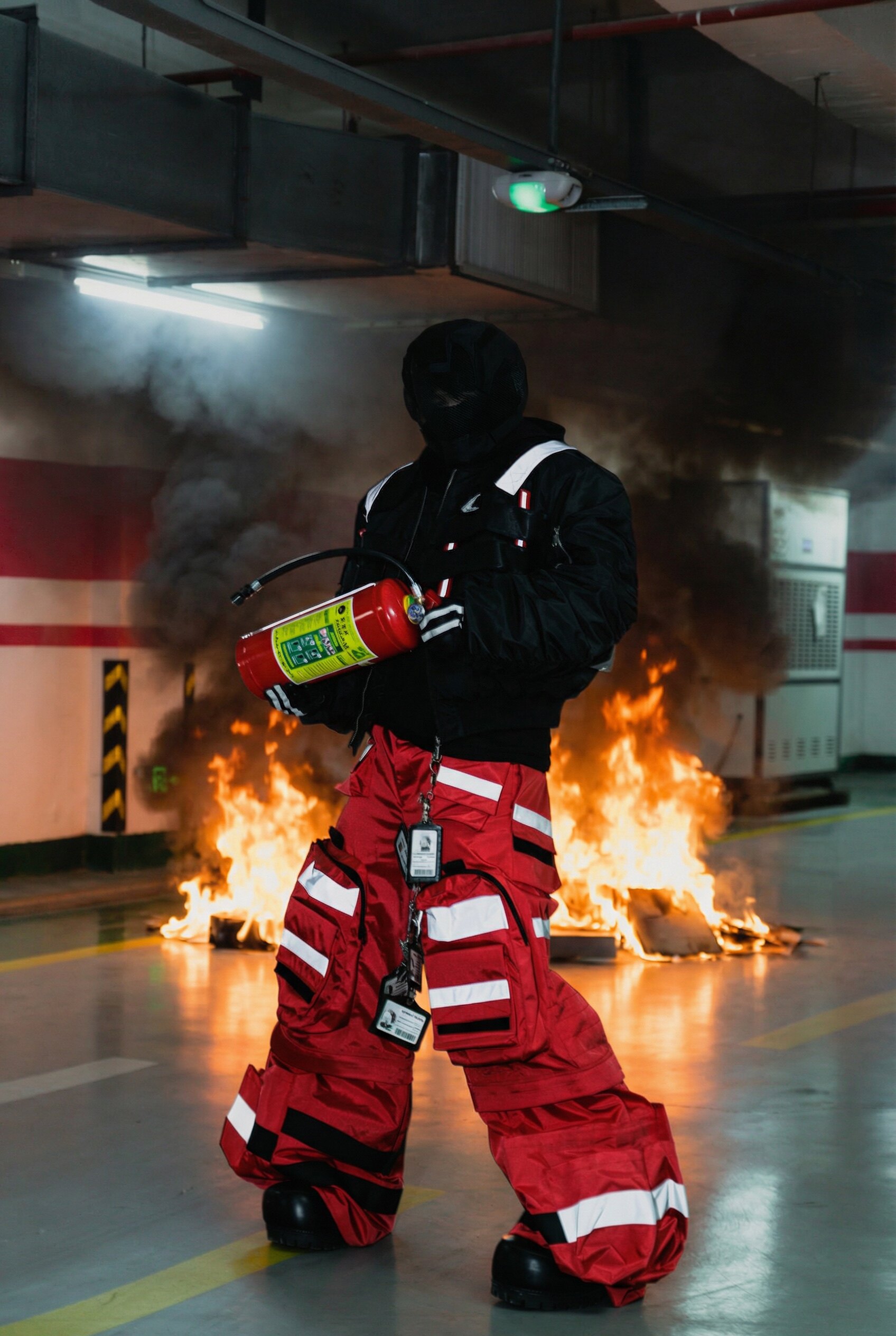 Reflective-Stripe Concept Cargo Pants
