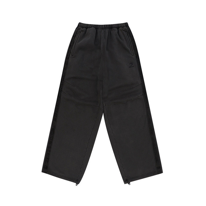 Side-Stripe Embroidered Wide-Leg Sweatpants