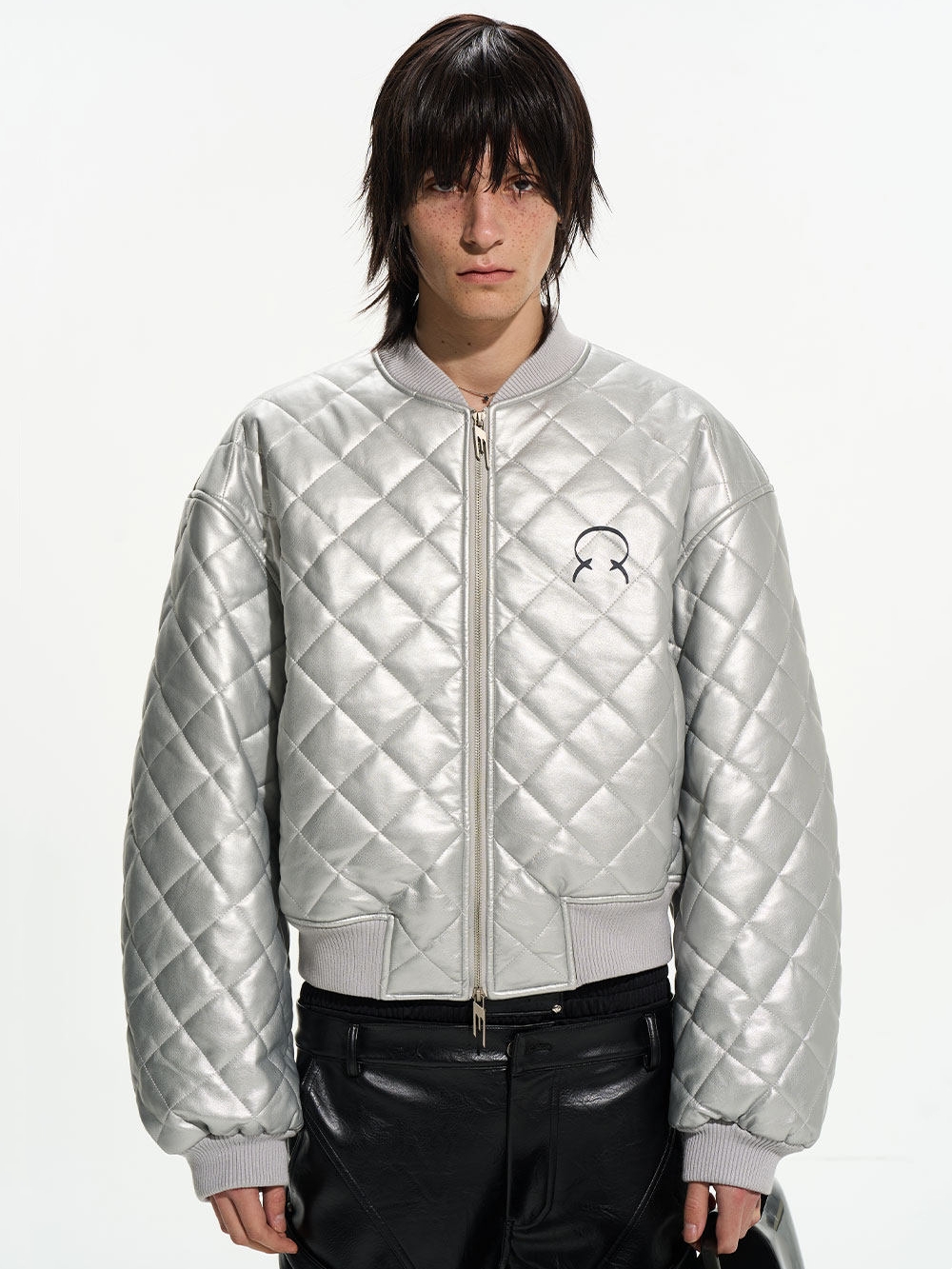 Diamond Quilted MA-1 Bomber Jacket