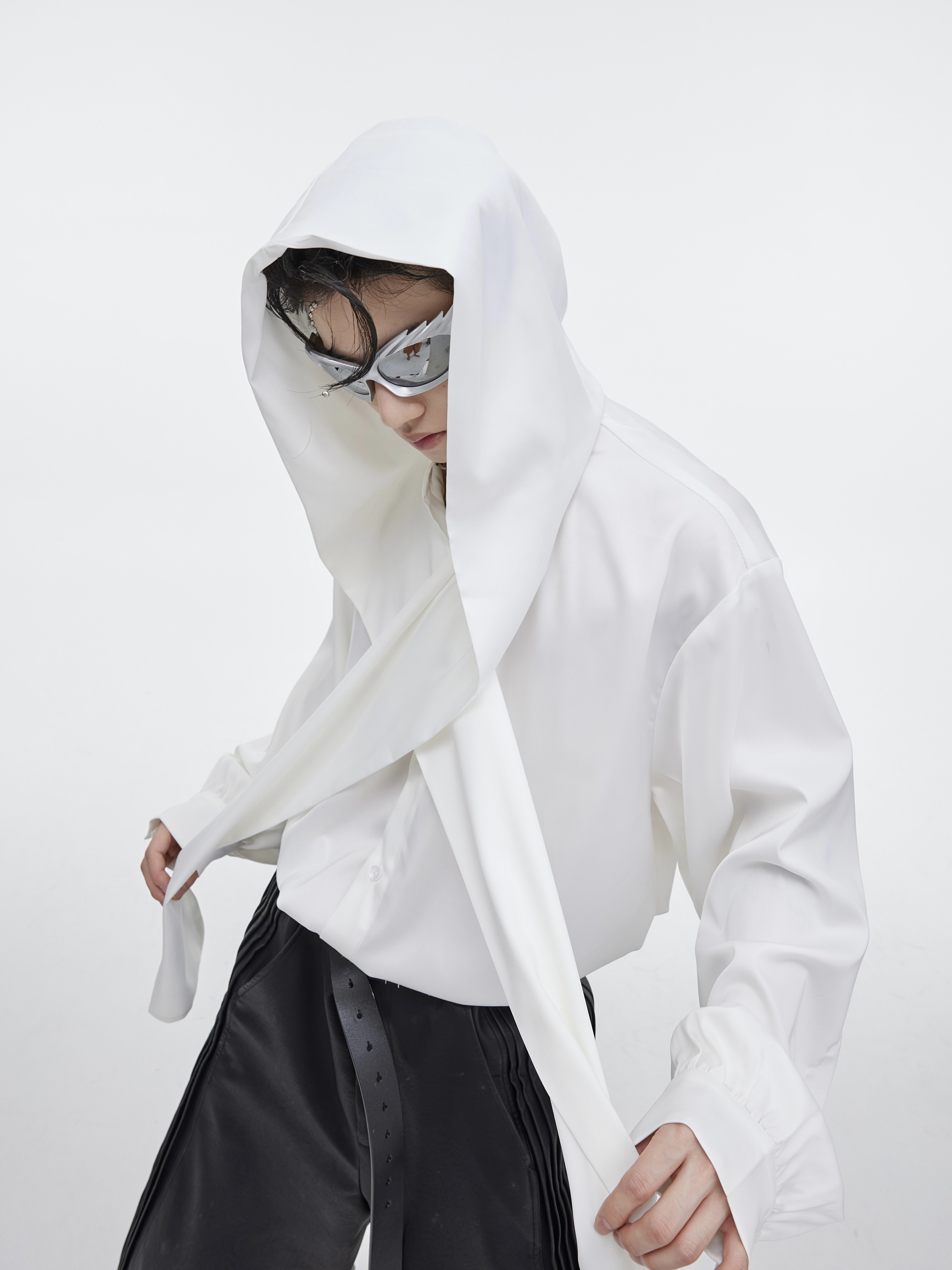 Silk-Touch Hooded Solid Shirt