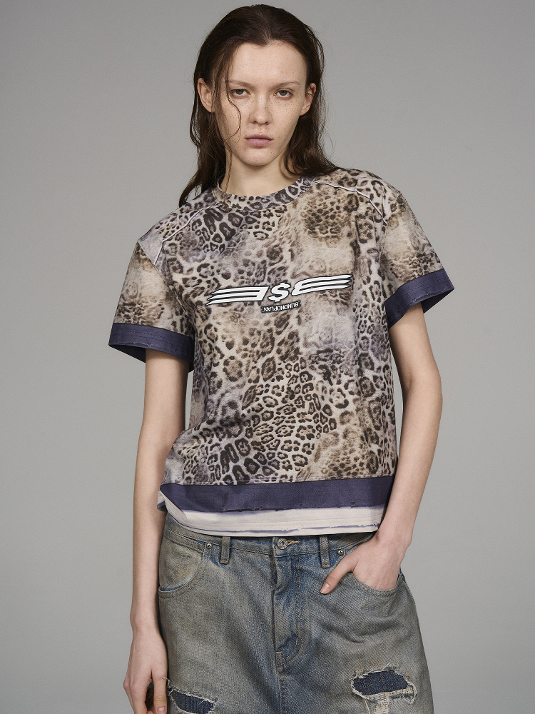 BLINDNOPLAN Level Series Leopard Print Visual T-Shirt