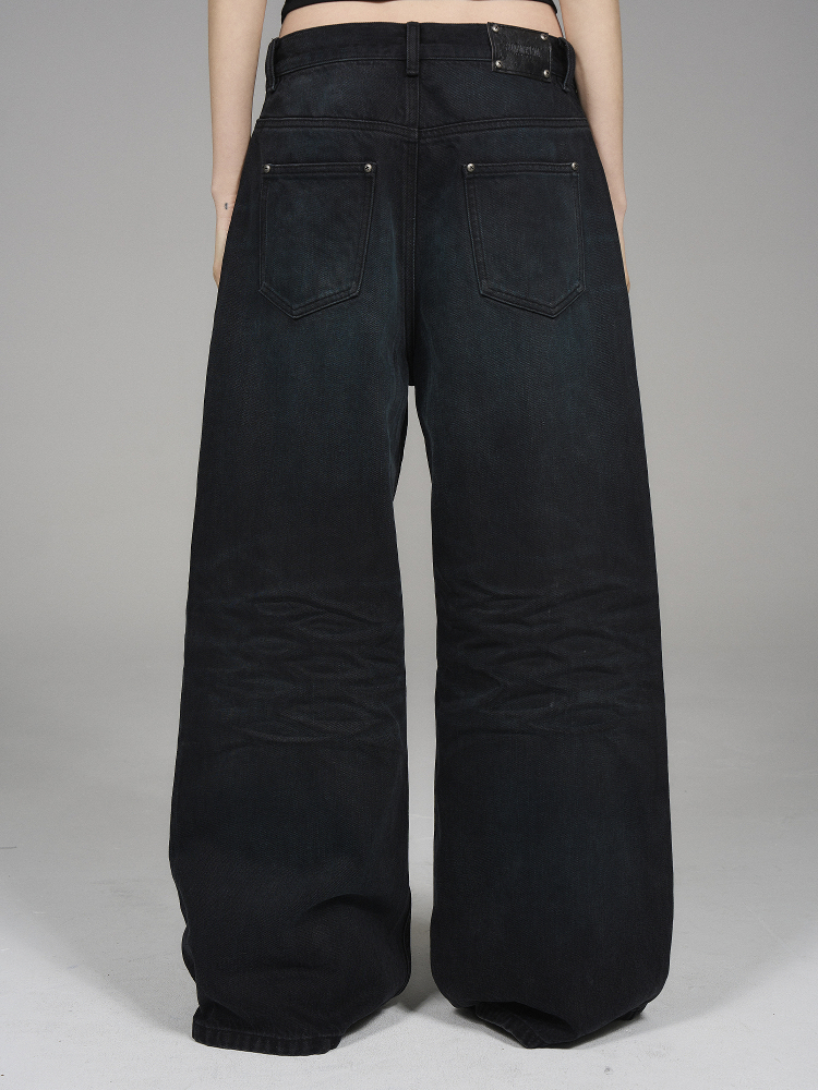 BLINDNOPLAN Level Series Blue Washed Distressed Denim Jeans