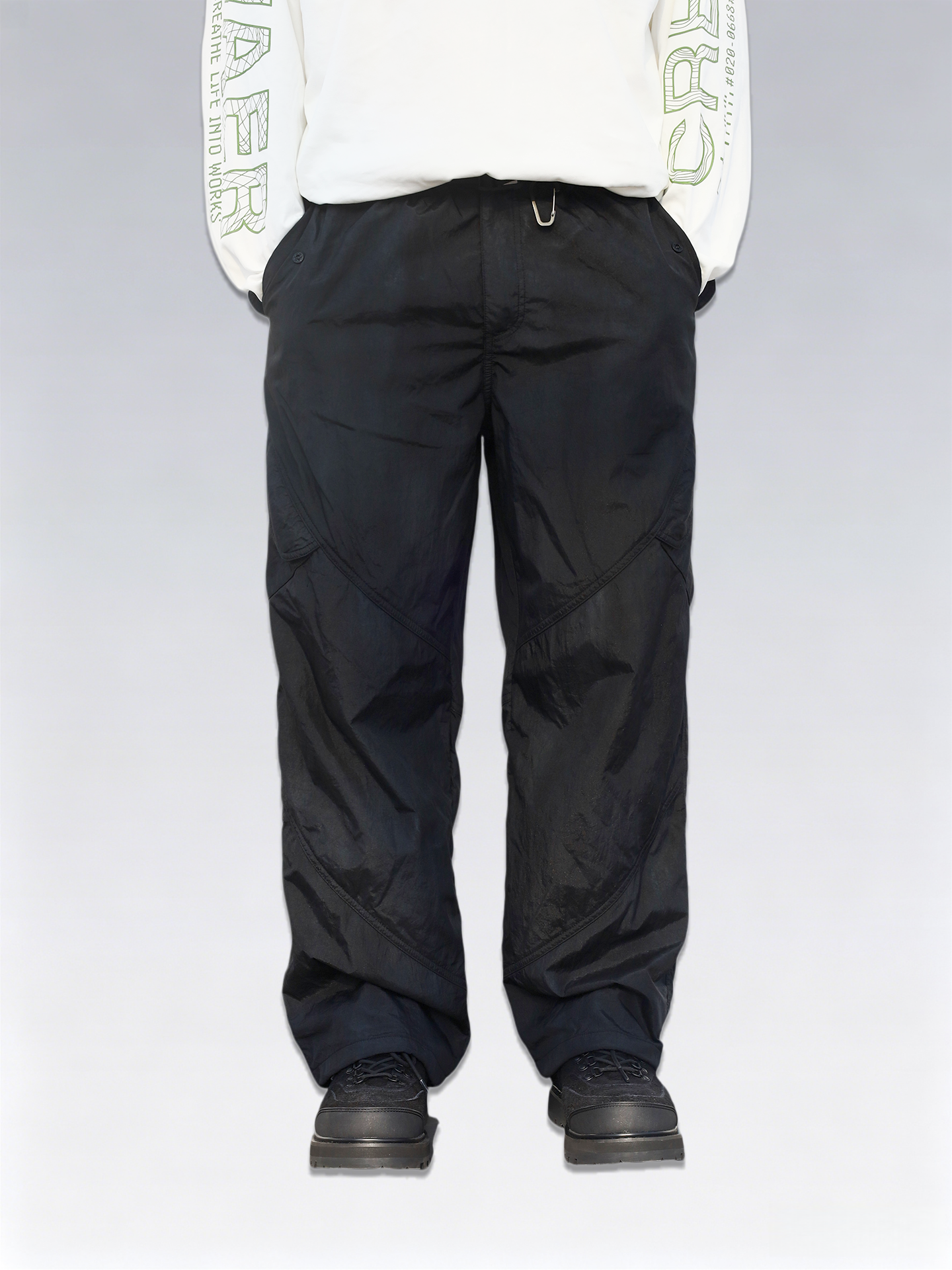 “Eroded ”Texture Vintage-Washed Tactical Pants