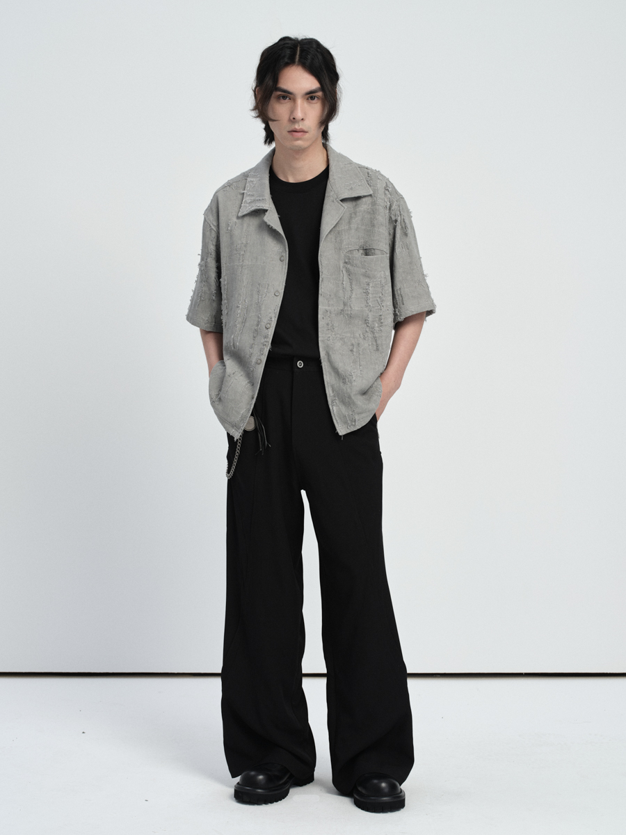 CATSSTAC Wanderer Distressed Short Sleeve Shirt