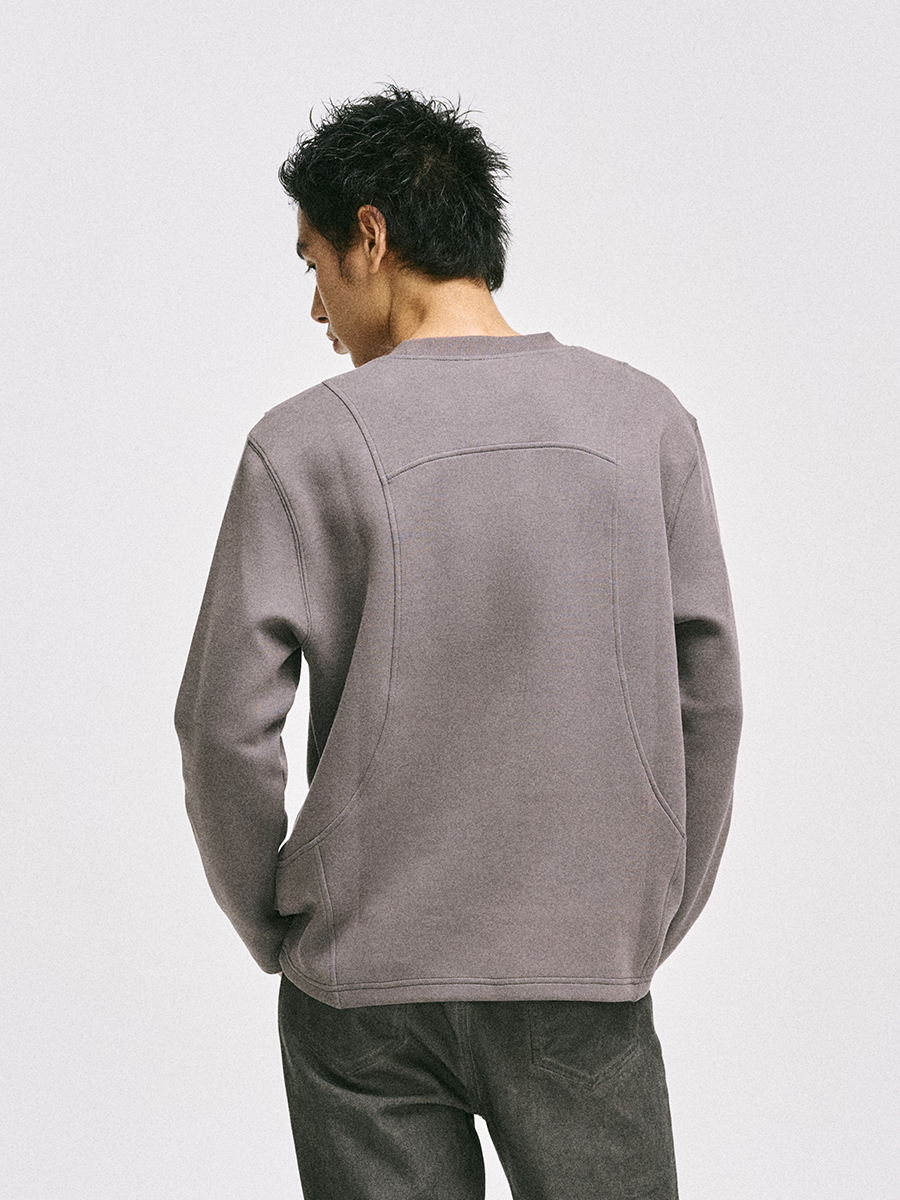 Foam-Knit Articulated Long Sleeve Top