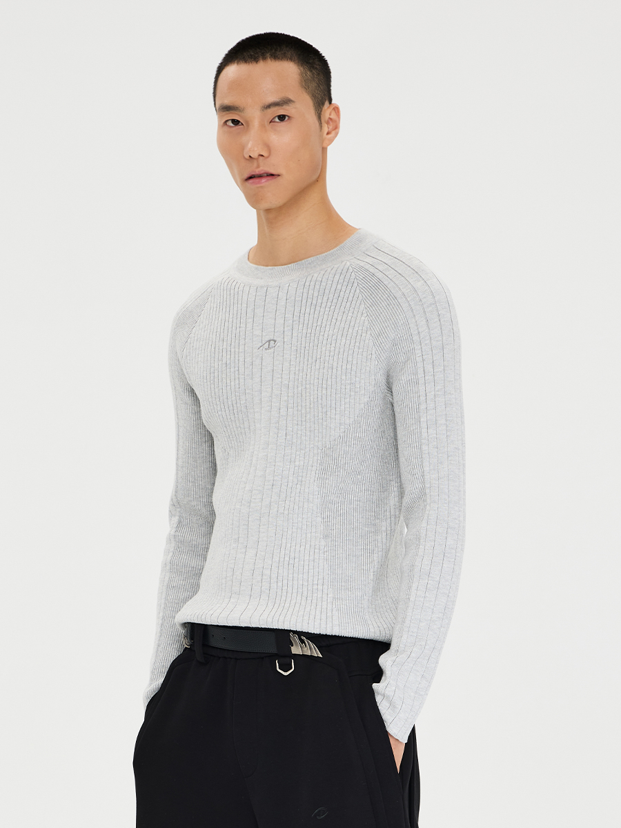 Fluid Wool-Blend Knit Sweater
