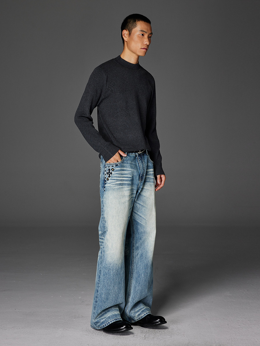 Yu Shuang Mock Neck Wool Sweater