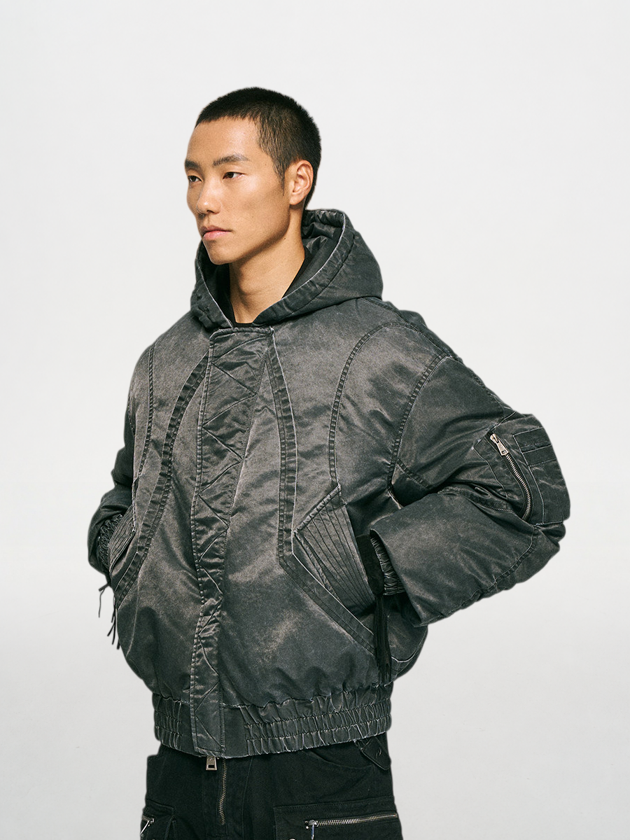 Titan Washed Nylon Quilted Jacket