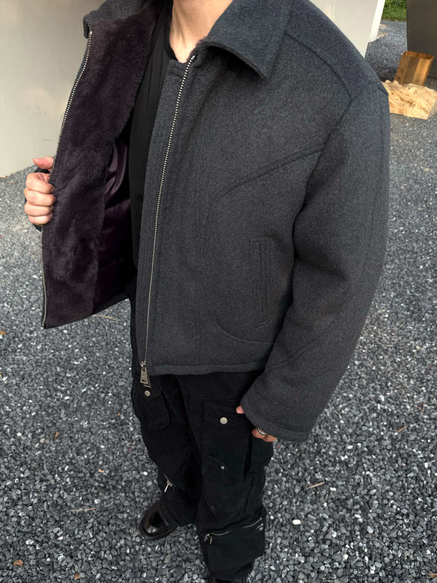 Crack Wool-Blend Down Jacket