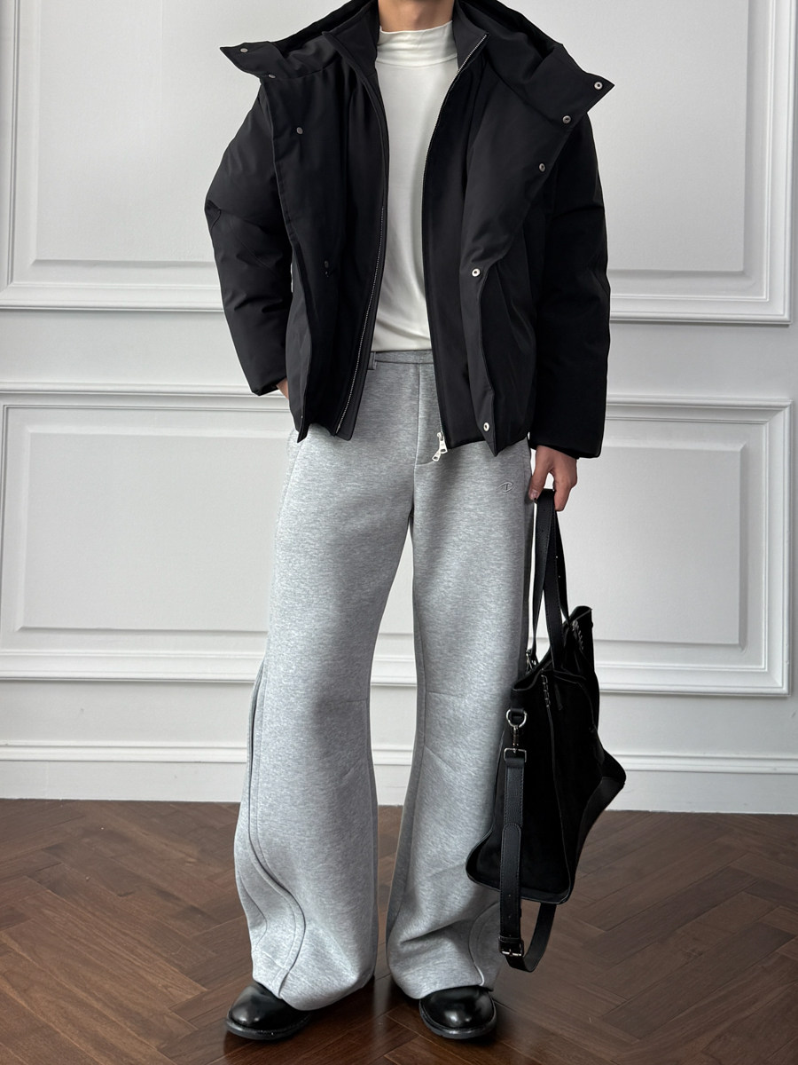 Creed Diagonal-Front Quilted Down Jacket