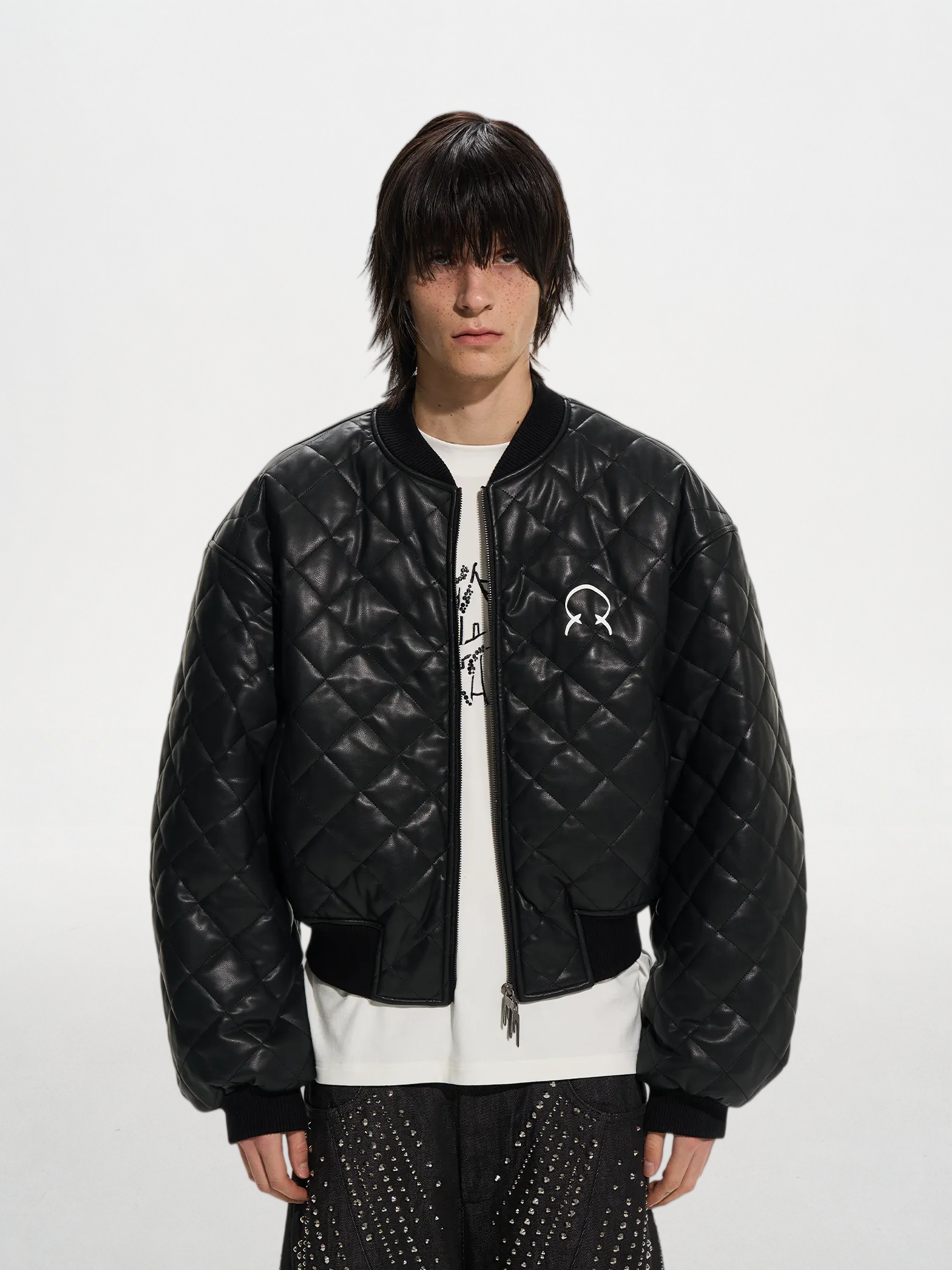 Diamond Quilted MA-1 Bomber Jacket
