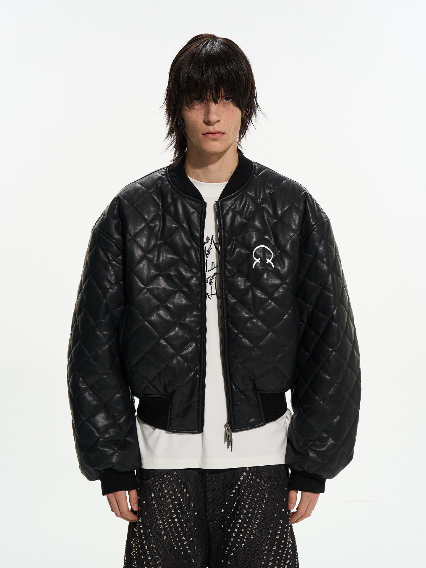 Diamond Quilted MA-1 Bomber Jacket