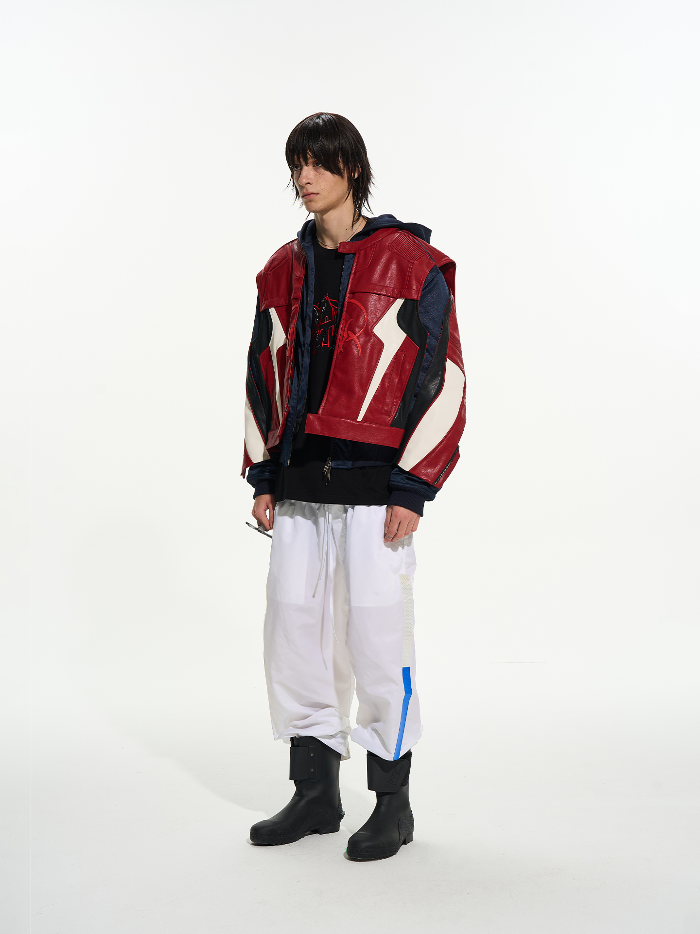 Racing Color-Block Two-in-One Quilted Jacket