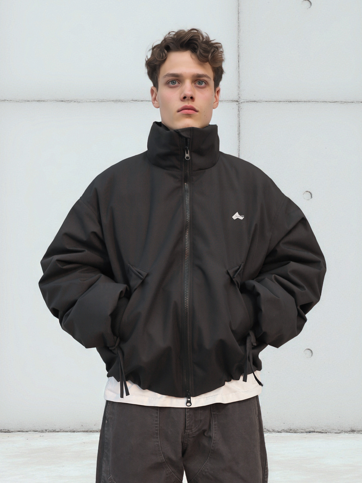 Technical High-Neck Jacket | 90/10 White Duck Down Fill