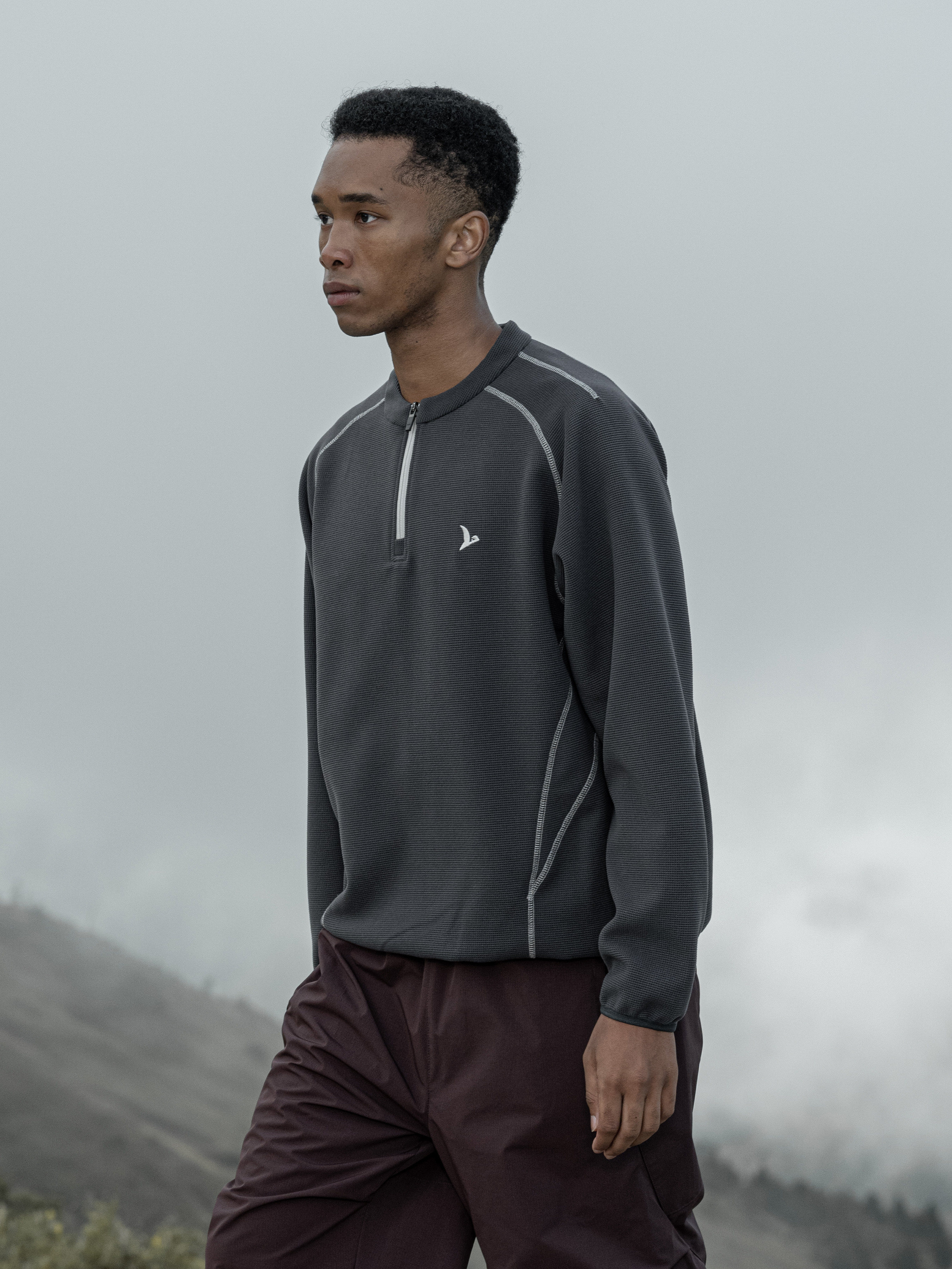 Waffle-Knit Half-Zip Sweatshirts