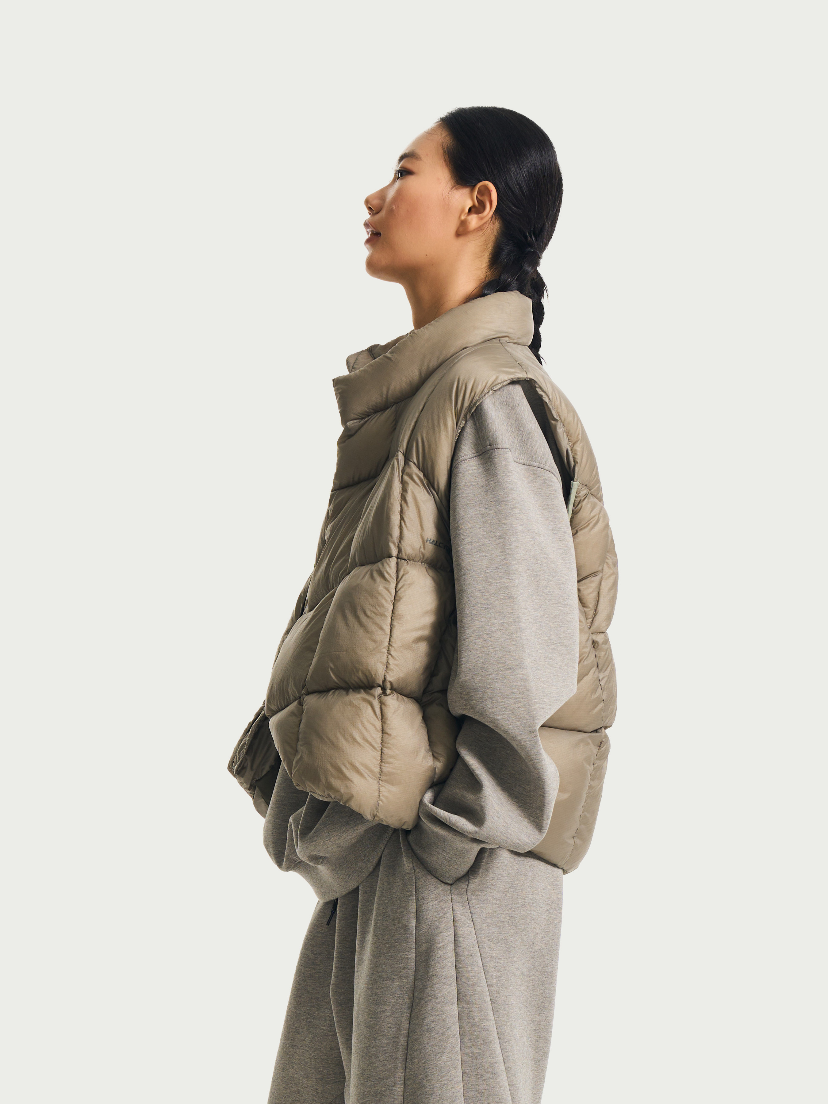 Lightweight White Duck Down Vest