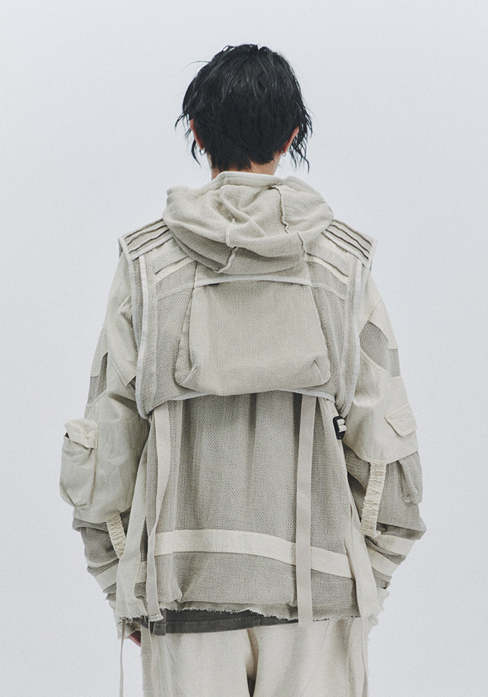 Tactical Multi-Pocket Structured Robe Jacket