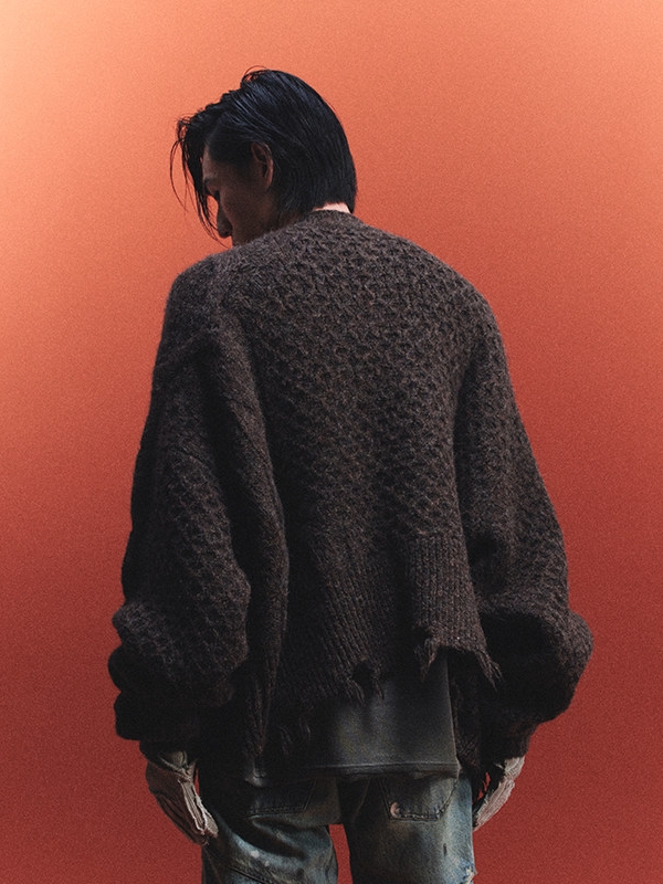 Heavyweight Oversized Wool Cardigan