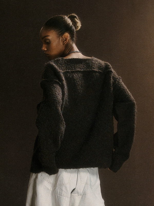 Wasteland Cropped Box Knit Sweater