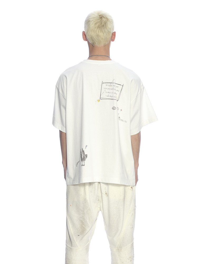 Love & Peace Print Short Sleeve Tee