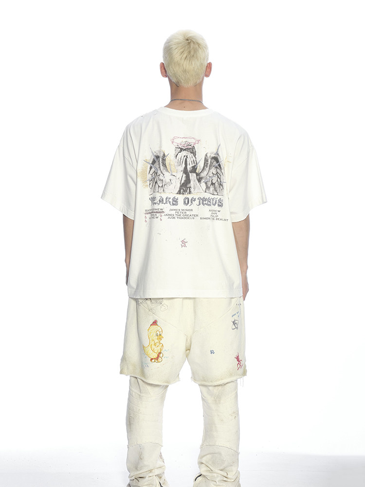 Tears of God Print Short Sleeve Tee