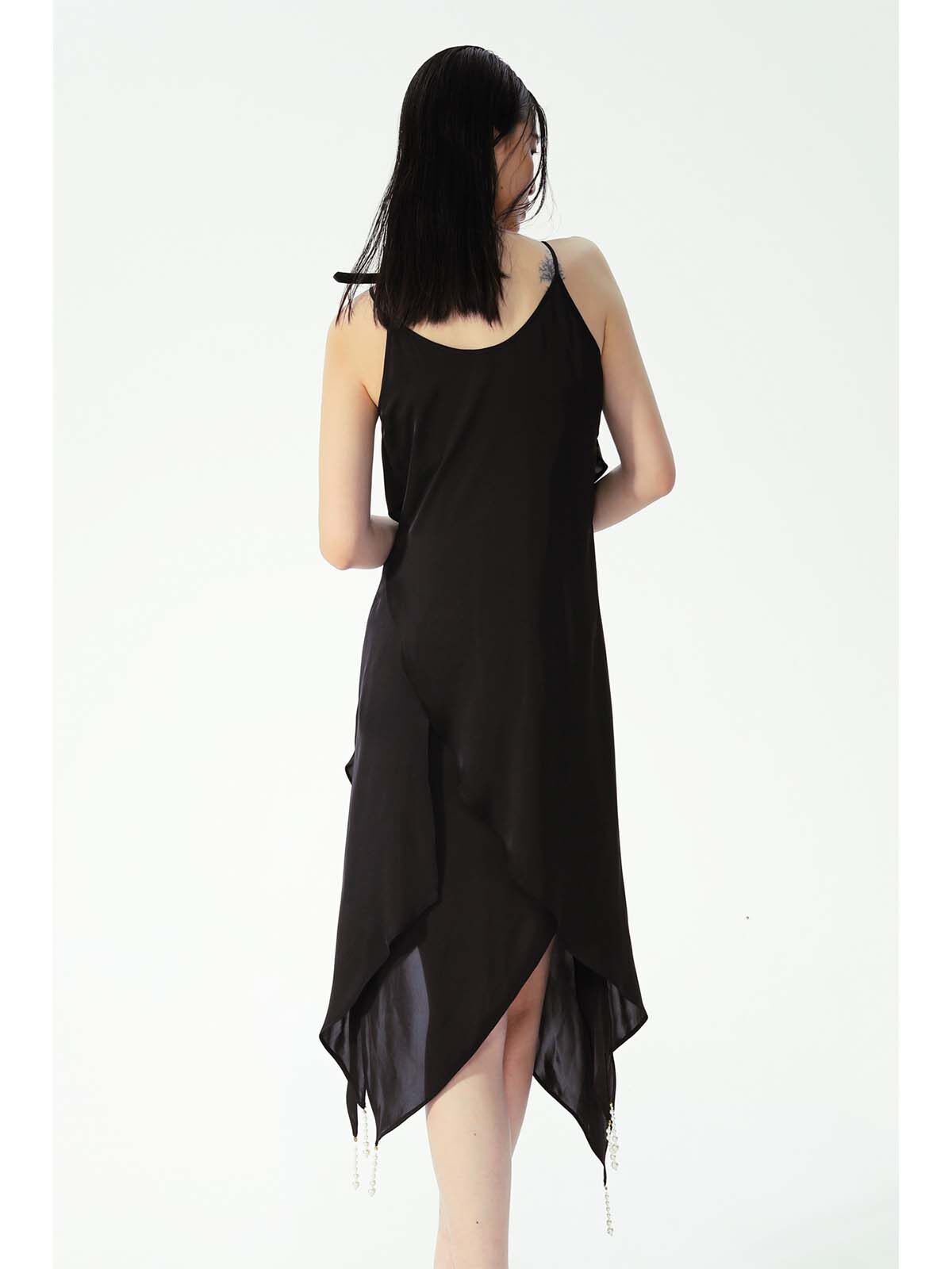 Irregular Hem Pearl Dress