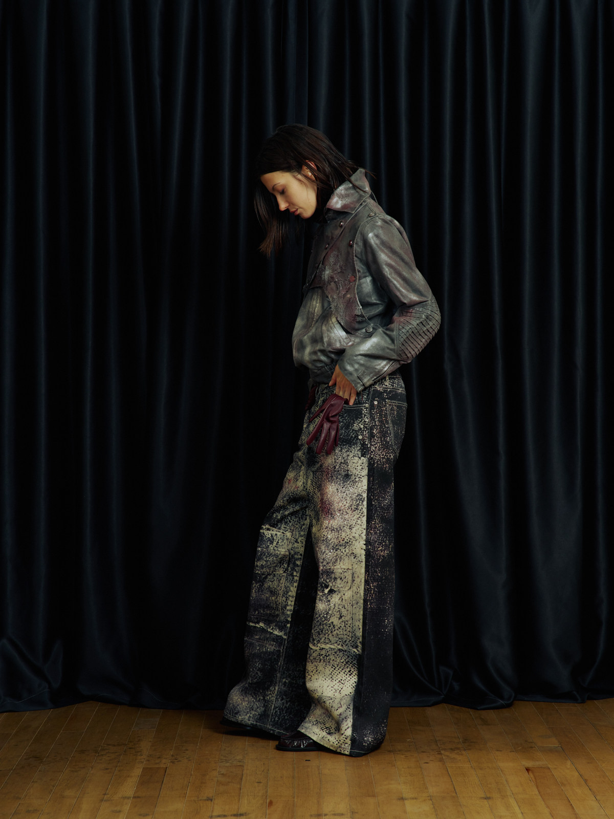 Mottled Printing Jeans