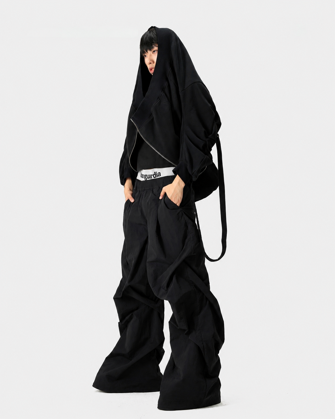 Multi-Flap Chaotic Pleated Pants