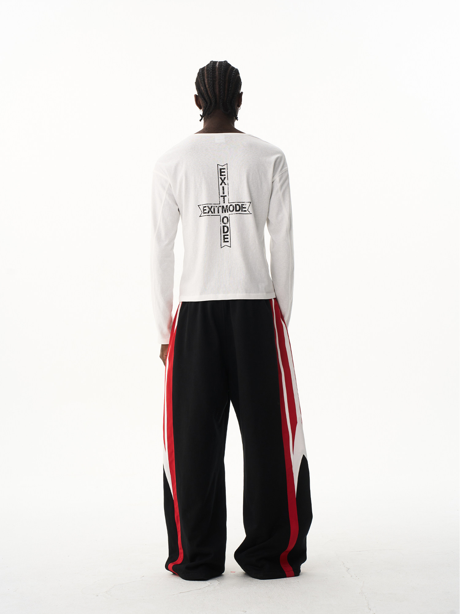 Double-Waist Printed Sport Sweatpants