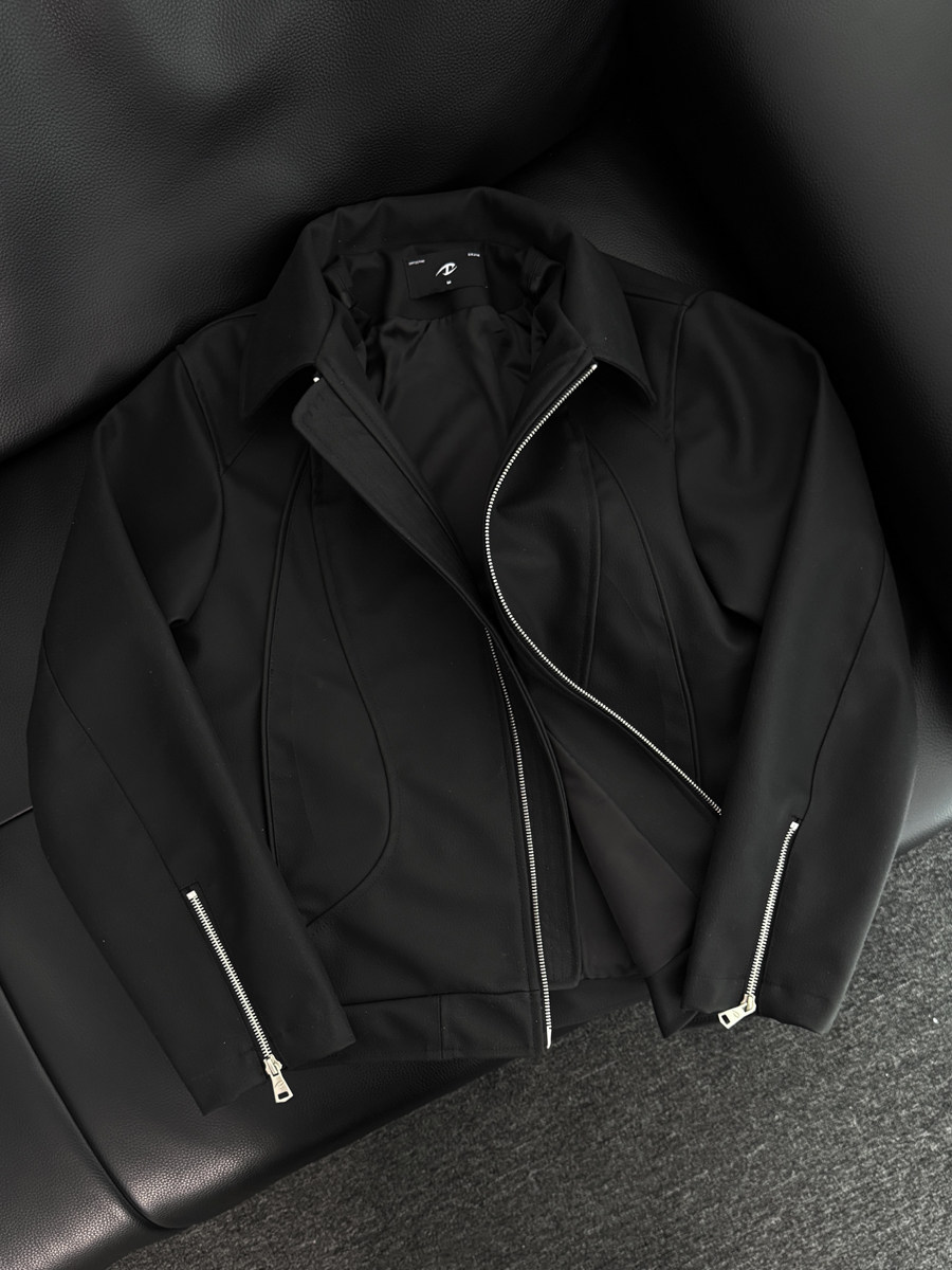 Crimson Blade Black-Red Rafa Leather Jacket 