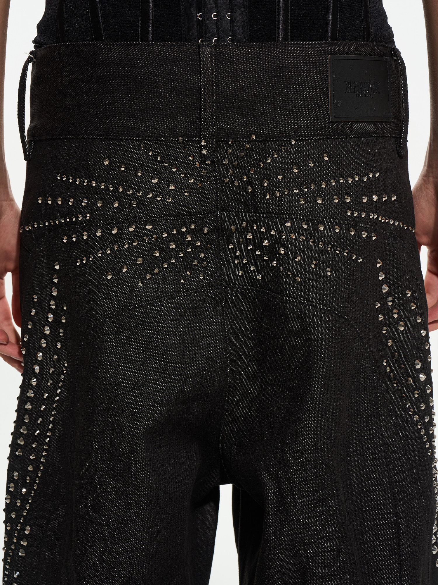 Heavyweight Rhinestone Raw Denim Pants