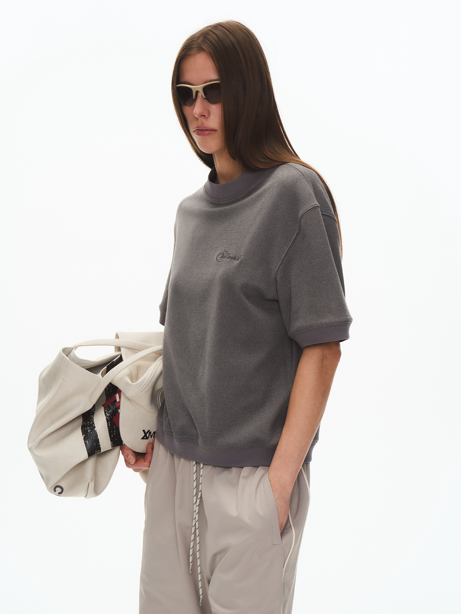 3D Pile Texture Relaxed Short Sleeve T-Shirt