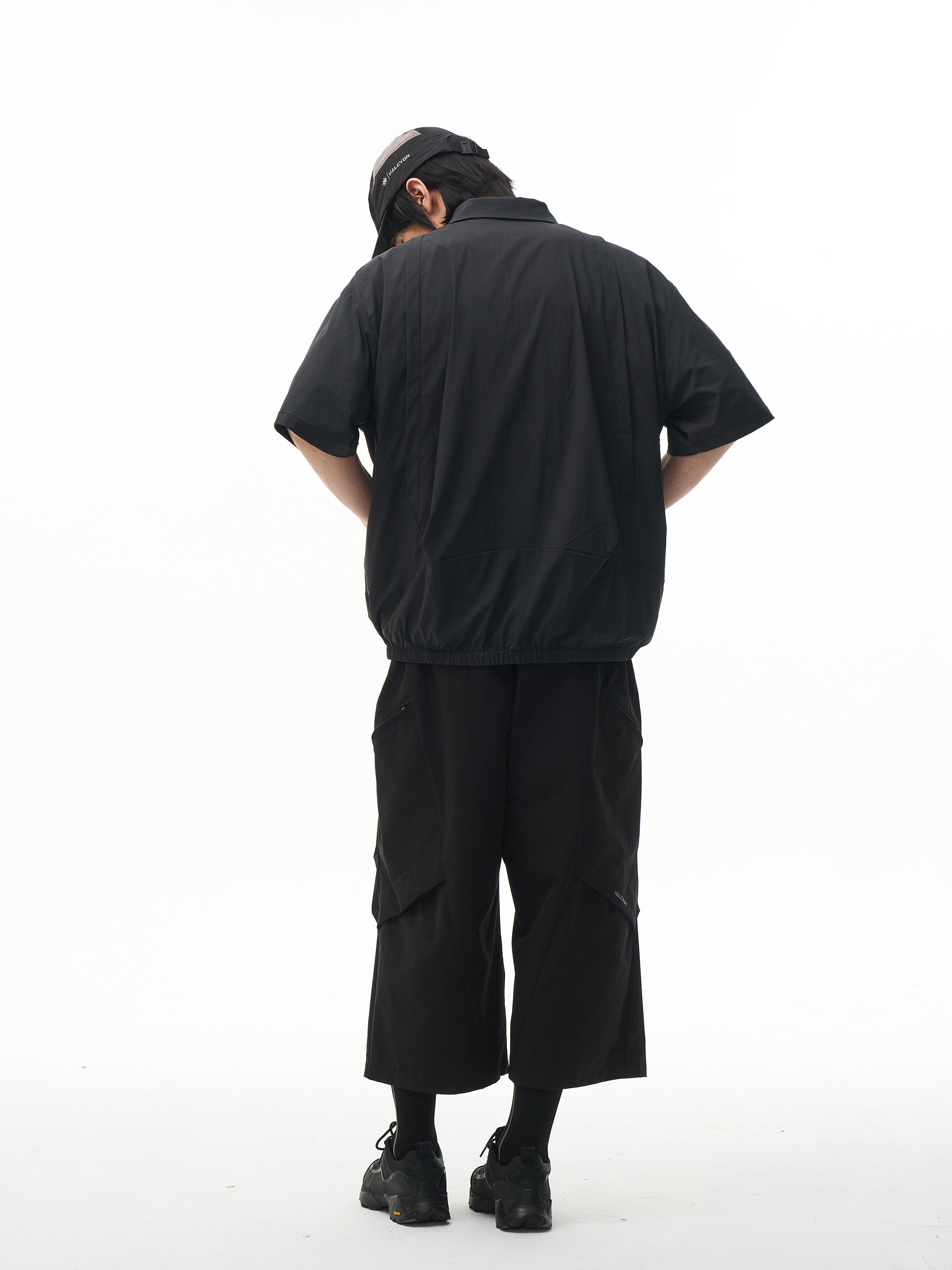 Check-Texture Quick-Dry Short Sleeve Shirt