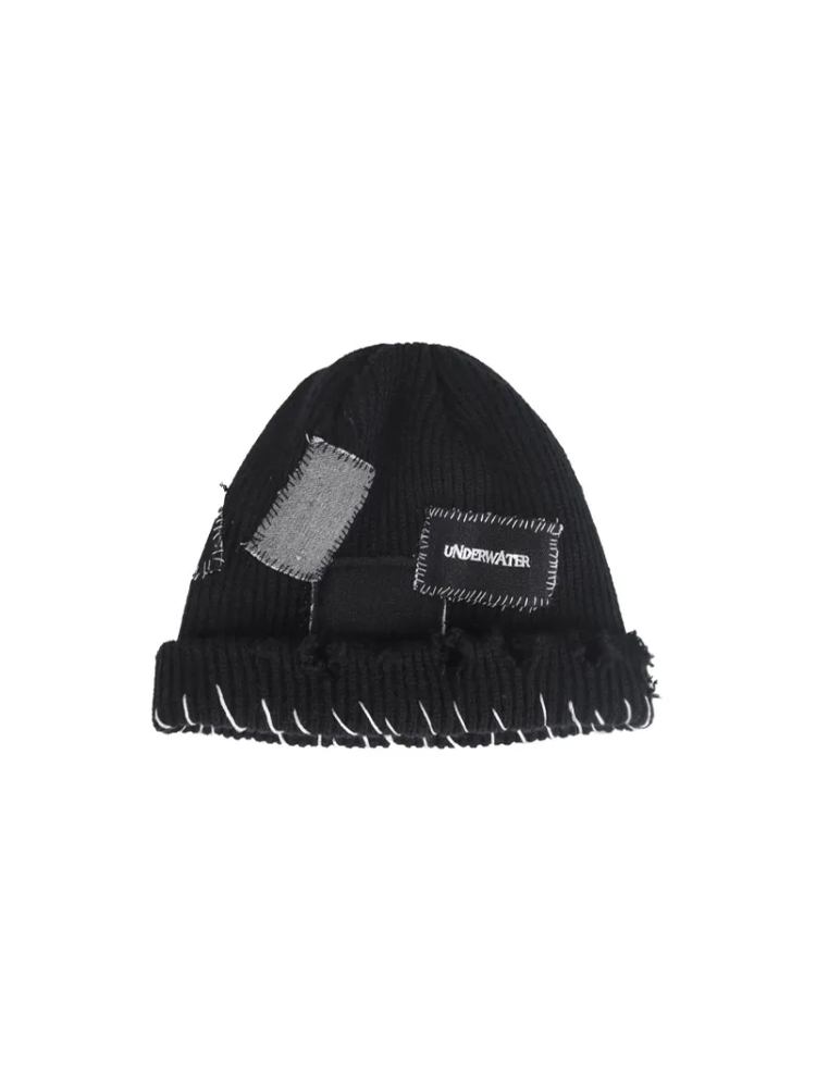[Sold out] Basic Logo Distressed Handmade Stitched Denim Patchwork Cap