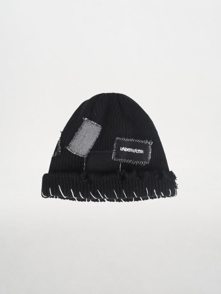 Basic Logo Distressed Handmade Stitched Denim Patchwork Cap