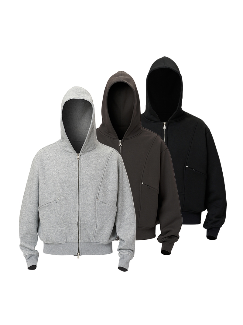 CATSSTAC Heavyweight Arc-Seamed Hooded Zip-Up