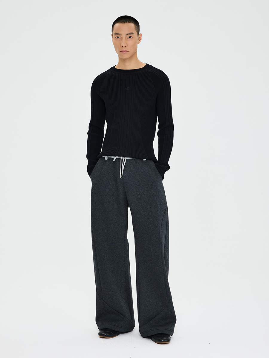 Fluid Wool-Blend Knit Sweater