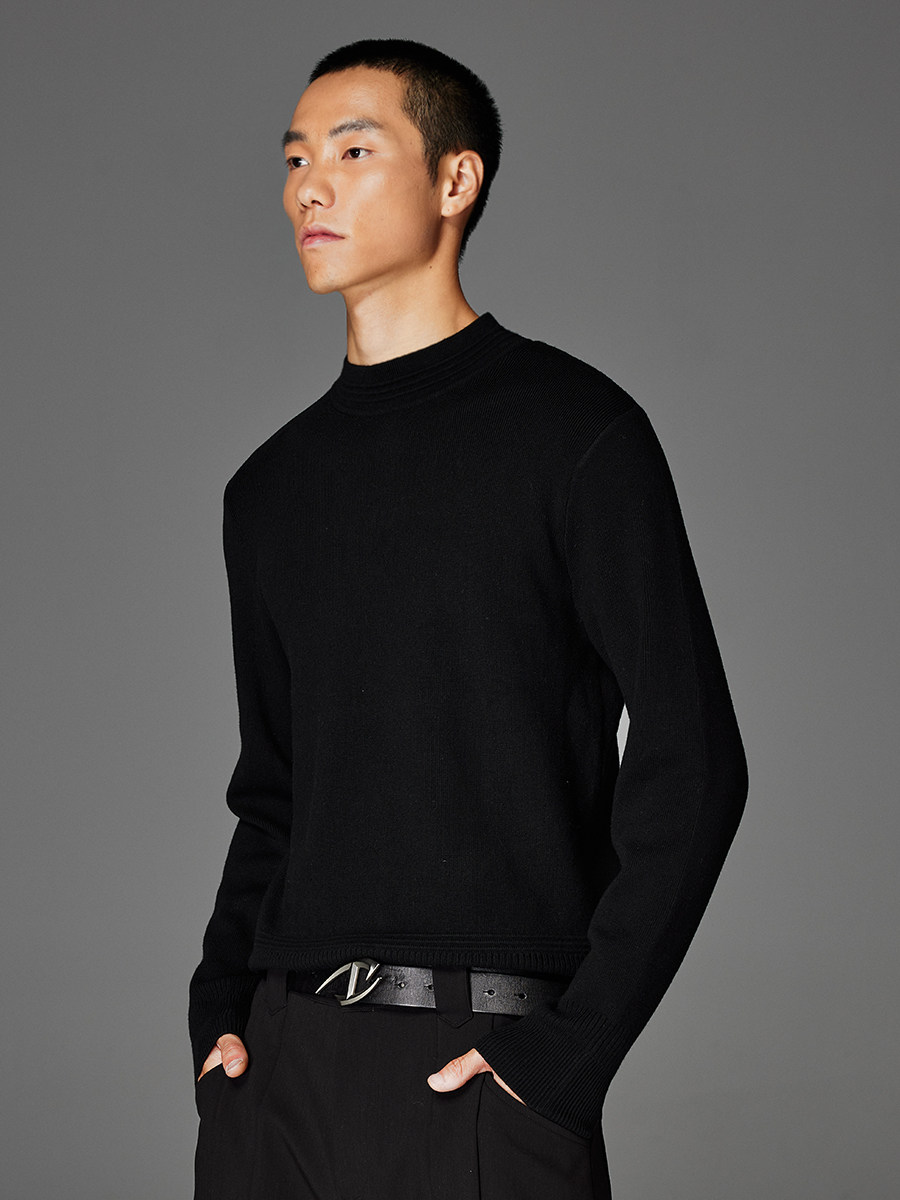 Yu Shuang Mock Neck Wool Sweater