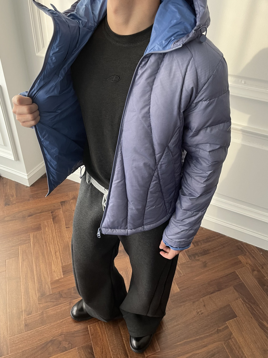 Phantom Vision Diagonal-Zip Down Jacket