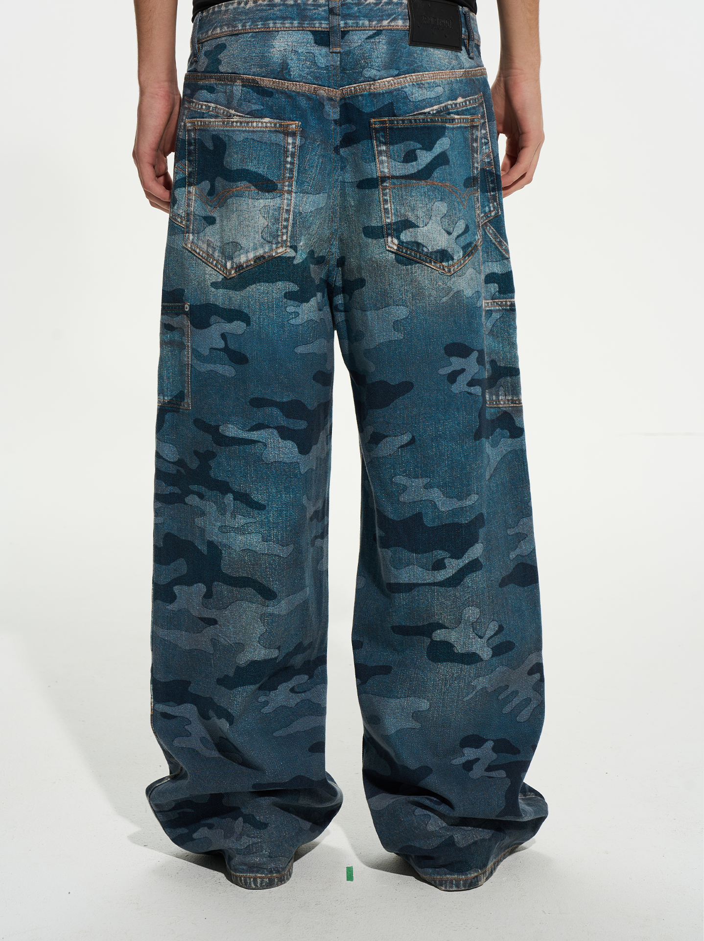 Printed Blue Camo Jeans