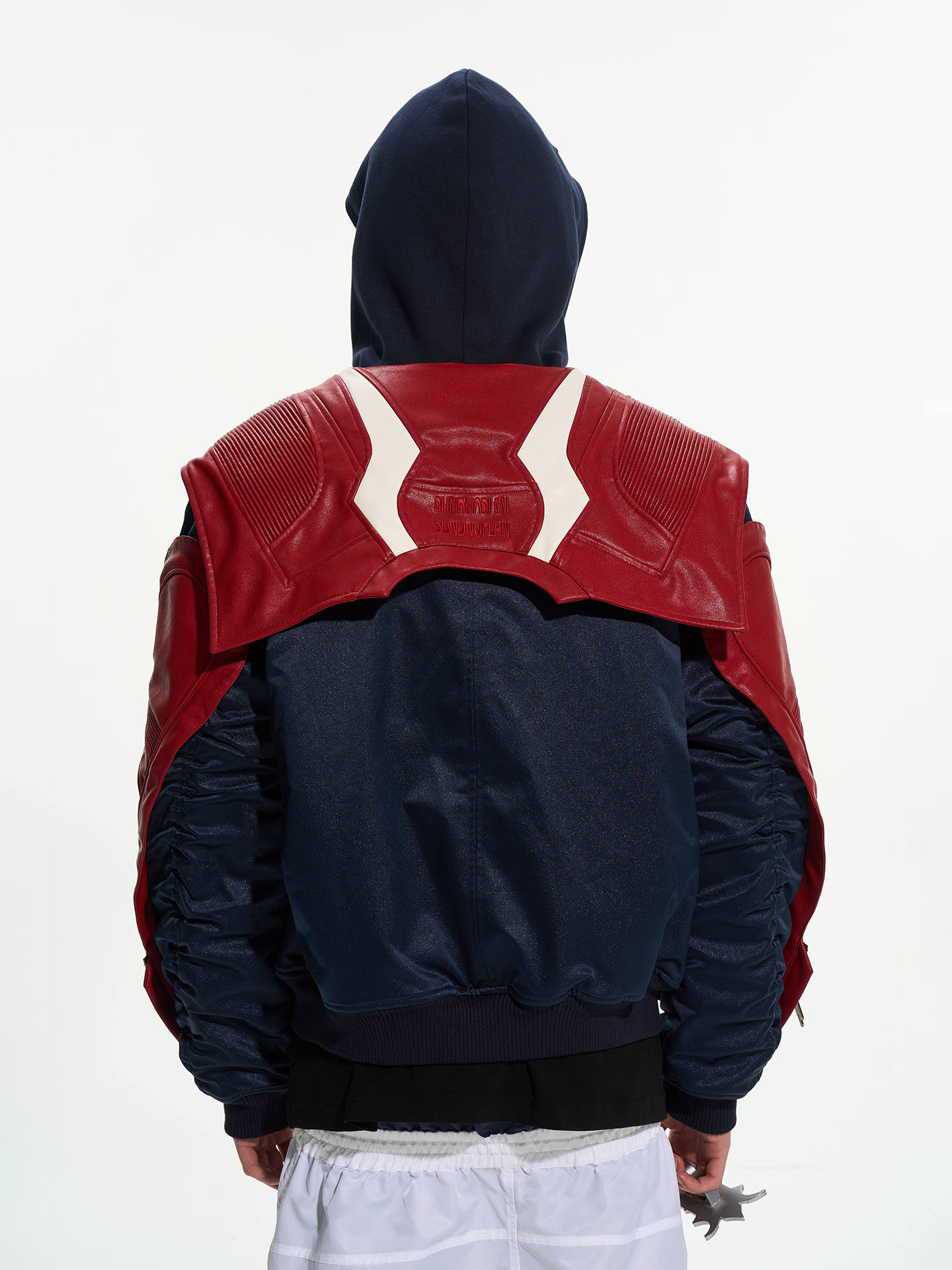 Racing Color-Block Two-in-One Quilted Jacket