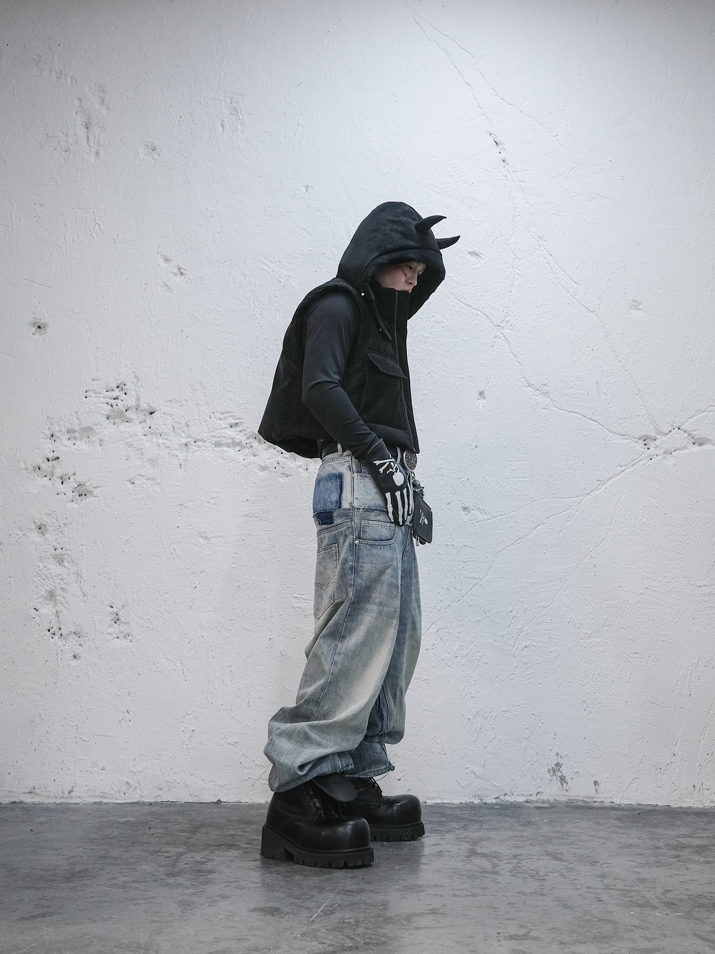 Demon Horned Puffer Vest