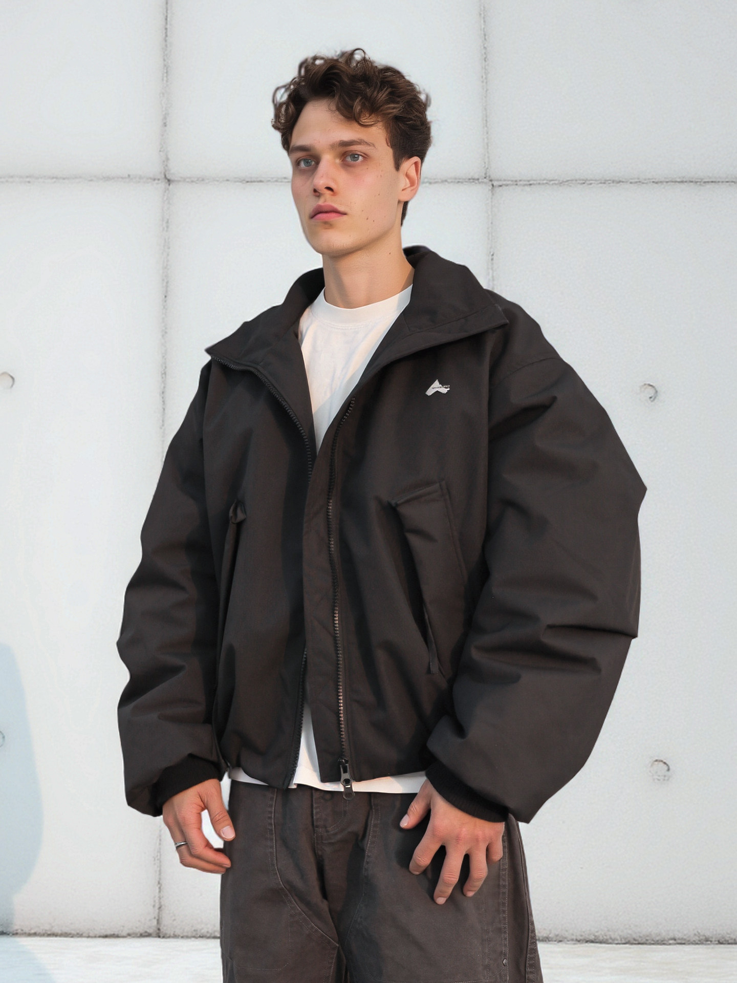 Technical High-Neck Jacket | 90/10 White Duck Down Fill