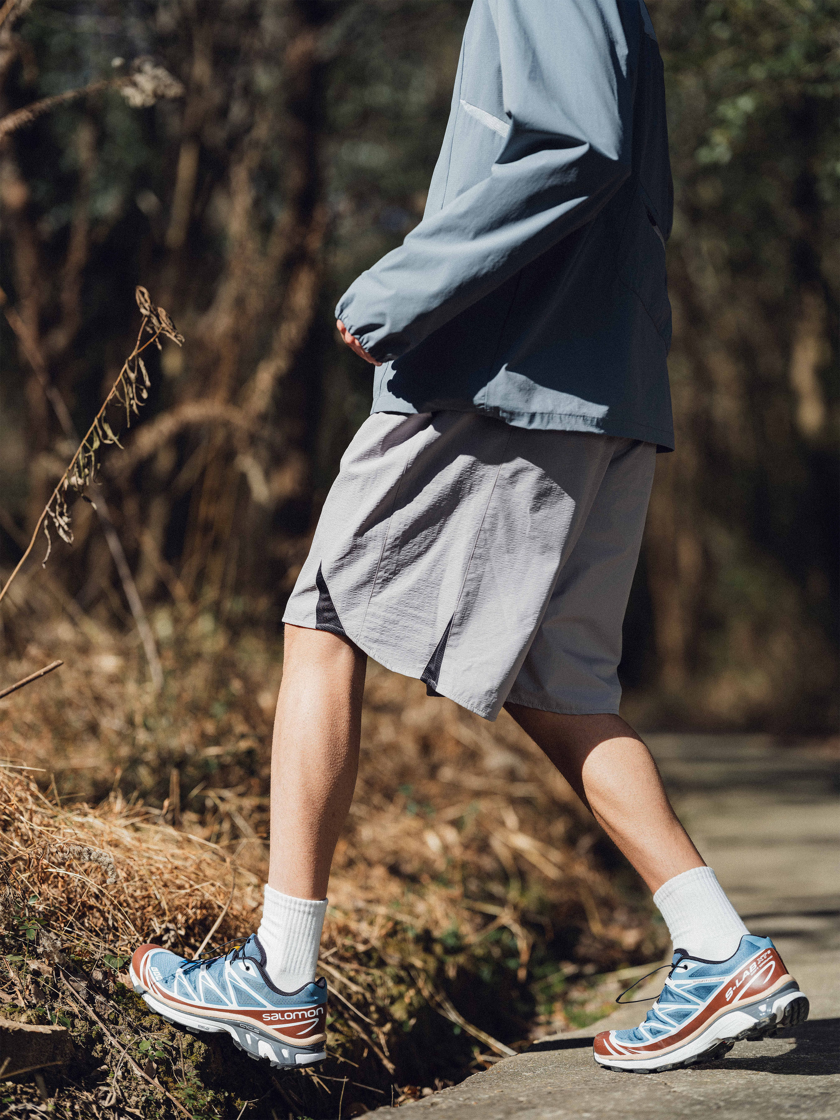 Basic Color-Block Water-Repellent Shorts