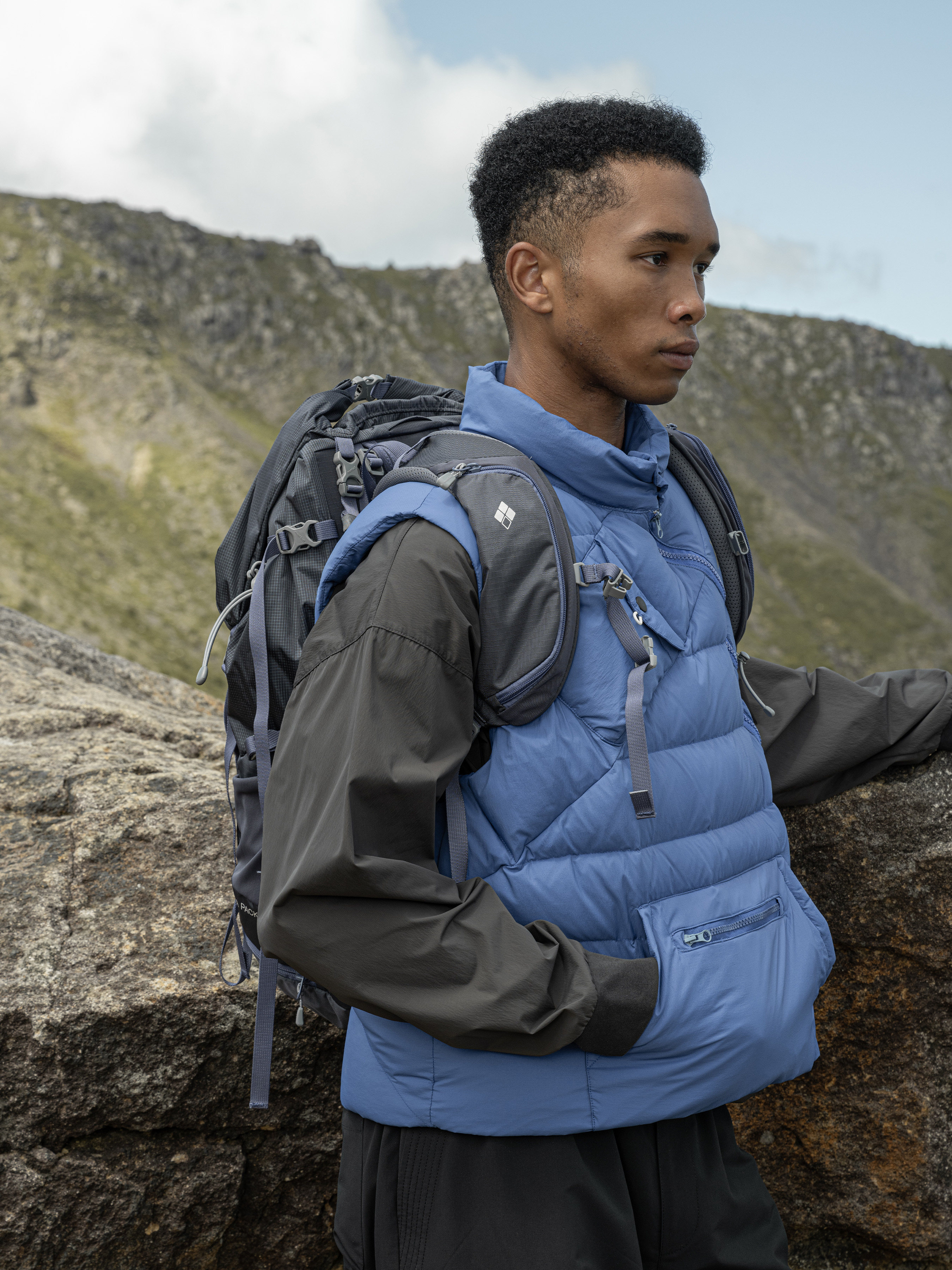 High-Loft White Duck Down Lightweight Asymmetric Vest