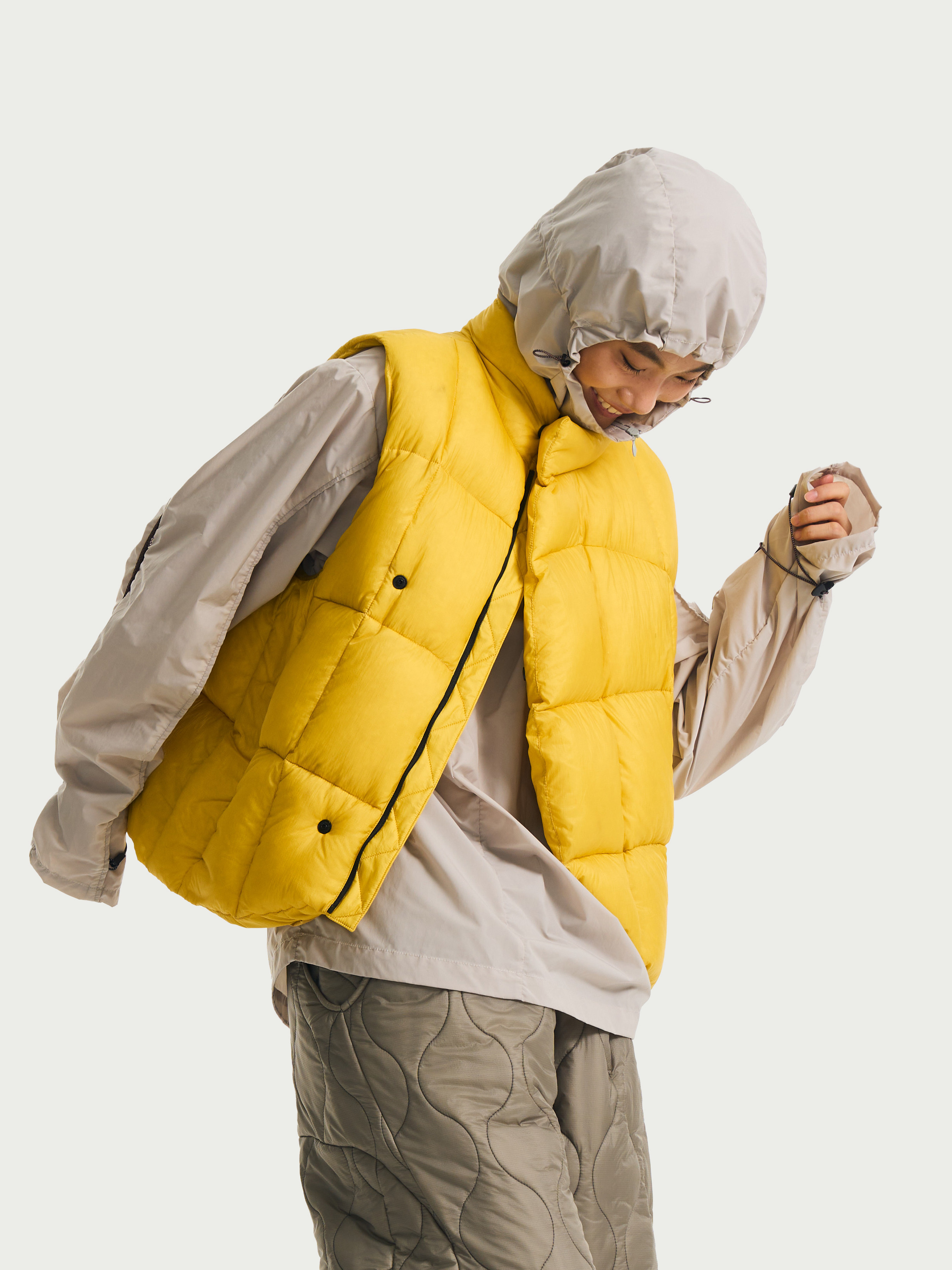 Lightweight White Duck Down Vest