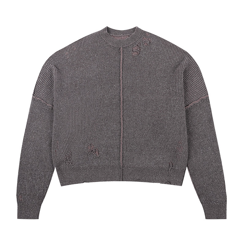 INSIDE OUT Distressed Deconstructed Sweater